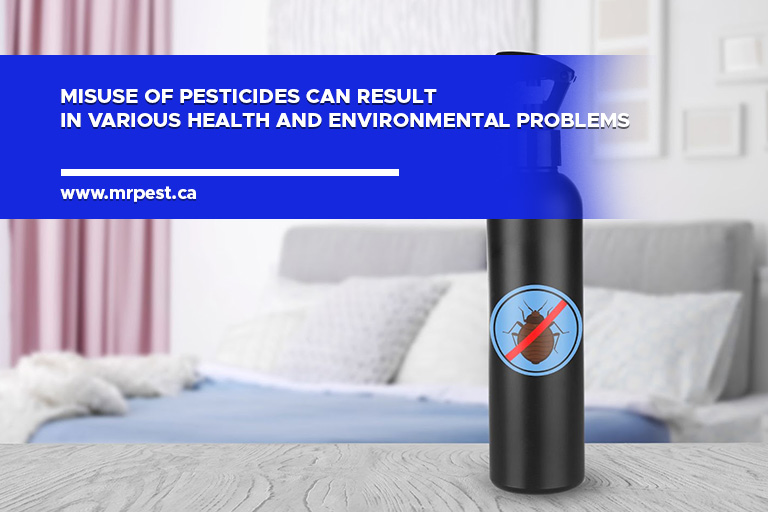 Misuse of pesticides can result in various health and environmental problems